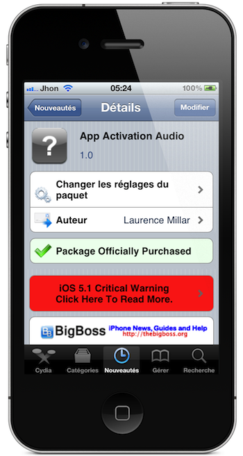 Ajoutez un son lors de l'ouverture des applications avec le tweak App Activation Audio. 1