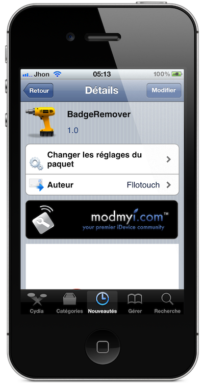 Masquez les badges de notification de vos applications avec BadgeRemover. 1