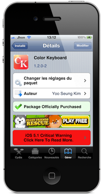 Personnalisez le clavier de votre iDevice avec Color Keyboard. 1