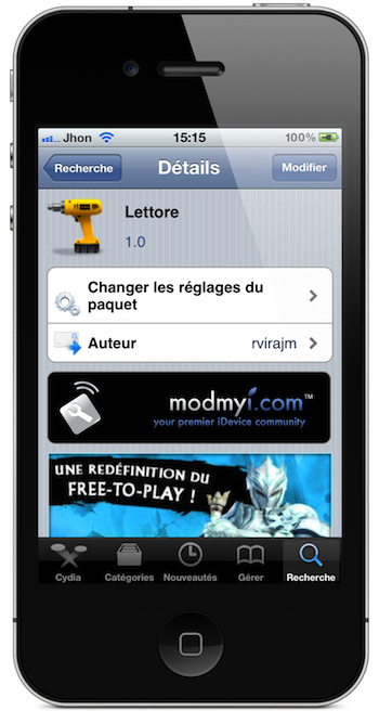 Affichez le bouton Lecture de MobileSafari sur toutes les pages web avec Lettore. 1