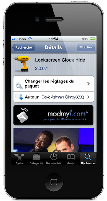 Tweak : Masquez l'horloge d'origine sur votre LockScreen avec LockScreen Clock Hide. 1