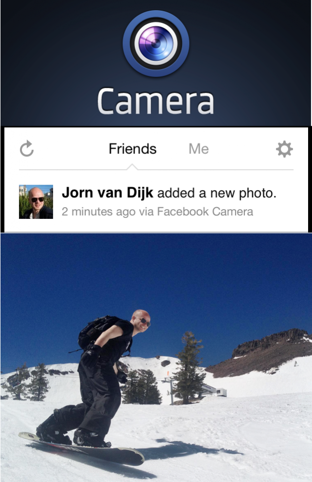 Facebook camera pour iOS 1