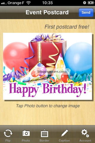SnapShot Event Postcard pour personnaliser des cartes postales avec des photos 1