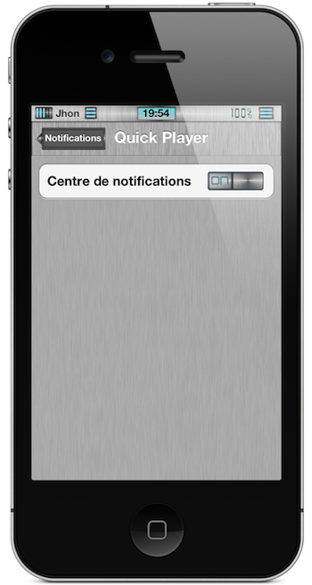 Quick Player for NotificationCenter