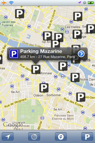 Stationnement : tous les parkings à proximité sur votre iDevice 1
