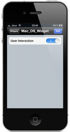 Mac OS Widget