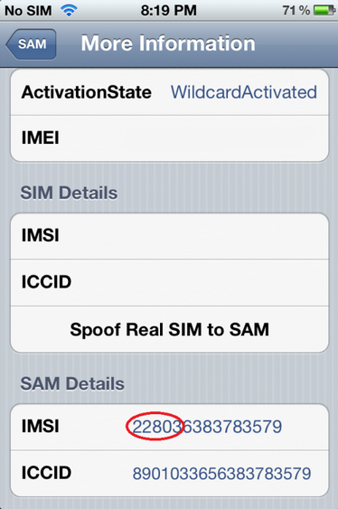 Connaître avec SAM chez quel opérateur votre iPhone est simlocké 3