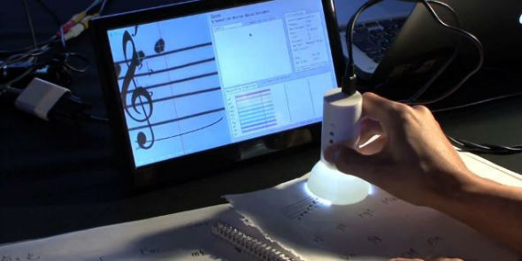 Gocen : un appareil qui scanne et joue une partition de musique