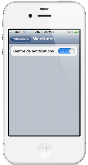WeeNotes for NotificationCenter