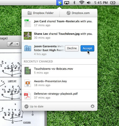 Nouvelle version de Dropbox sur Mac 1