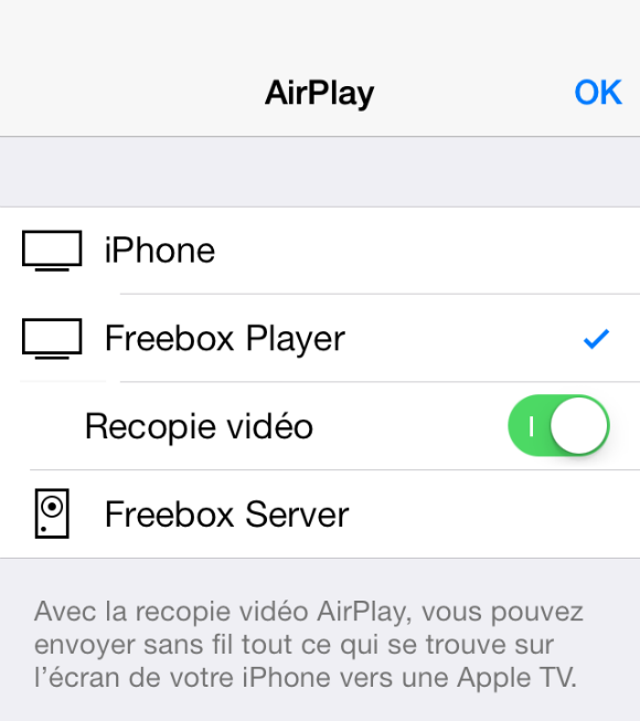 Free ajoute la fonction recopie vidéo à son Freebox Player, compatible iOS 7 & OS X 4