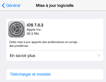 iOS 7.0.3 disponible