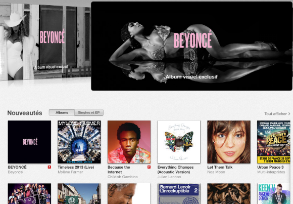 L'exclusivité de l'album de Beyoncé sur iTunes bat des records