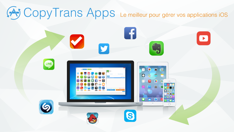 CopyTrans Apps: Le meilleur pour gérer vos apps iOS gratuitement.