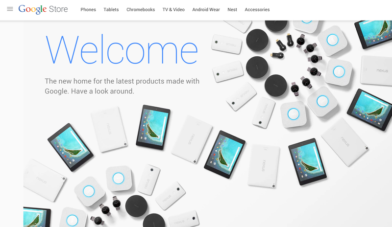 Un nouveau magasin en ligne pour Nexus, Android Wear et hardware Google