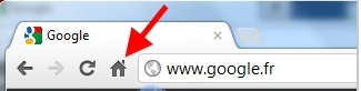 bouton d'accueil google