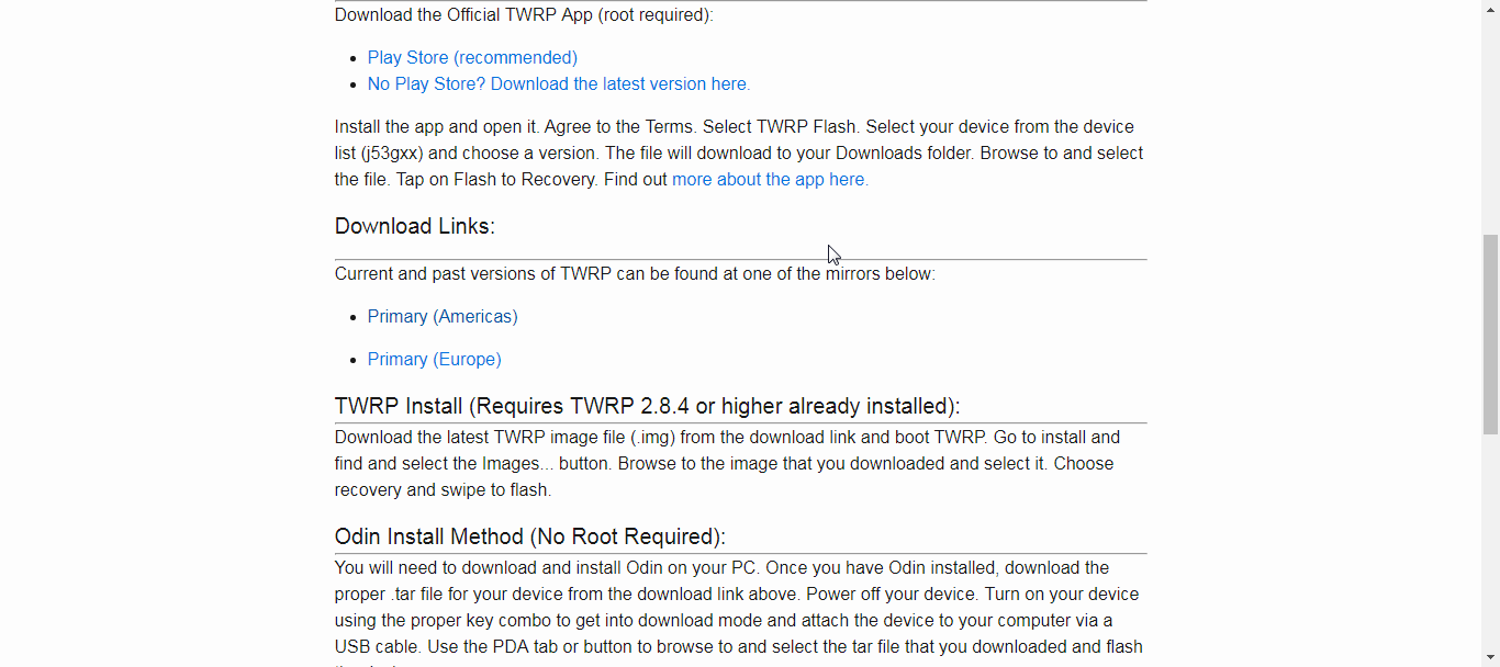 Télécharger TWRP pour Android